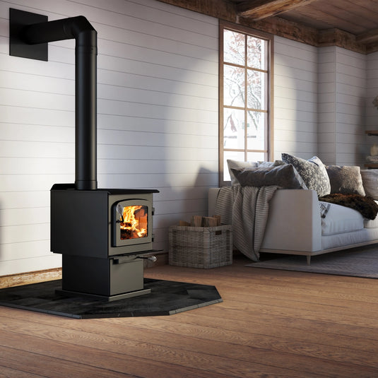 Drolet Escape 1200 Wood Stove w/ Pedestal 45,000BTU 30% Tax Credit