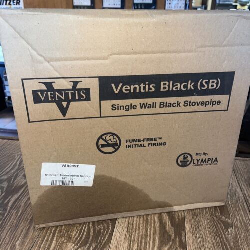 ventis 8” small telescoping stove pipe section 18-30” VSB08ST