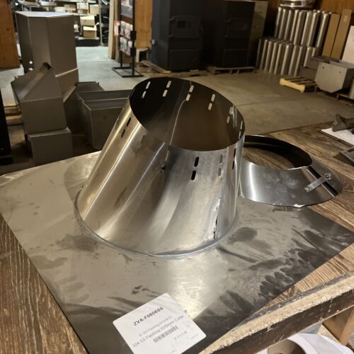 6” ventis zva-f0606ss chimney flashing vented 0/12-6/12 w collar