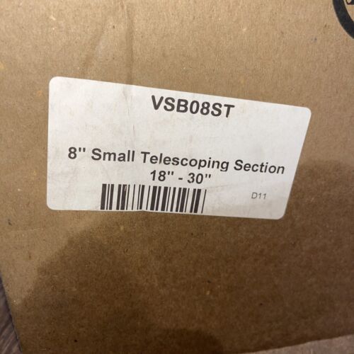 Load image into Gallery viewer, ventis 8” small telescoping stove pipe section 18-30” VSB08ST
