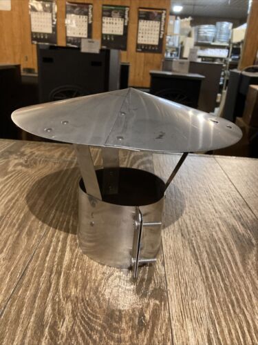 4” Stainless Steel Rain Cap Direct Vent Coal Stove
