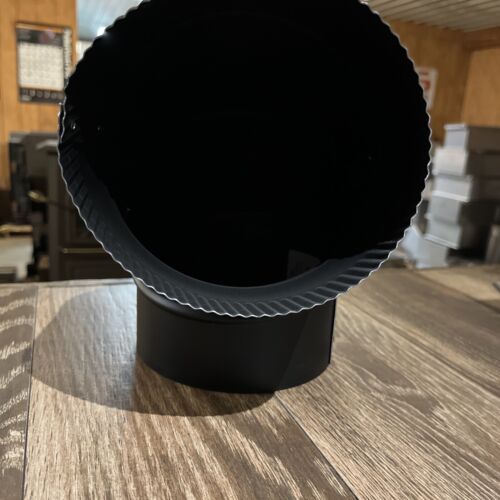 6” 90 degree adjustable black stove pipe elbow