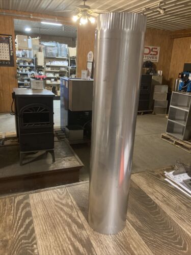 Load image into Gallery viewer, 5”x24” Stainless steel Stove/chimney Vent Pipe 316SS 24ga
