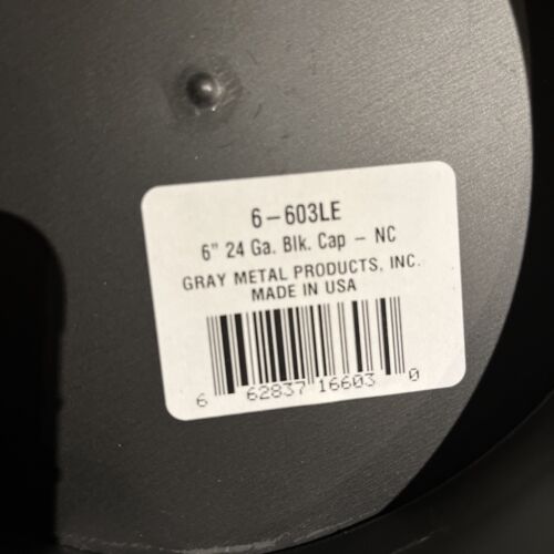 6” black stove pipe tee cap