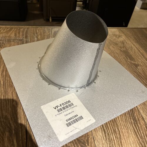 VP-F0306 3” pellet vent flashing 0/12-6/12 galvalume