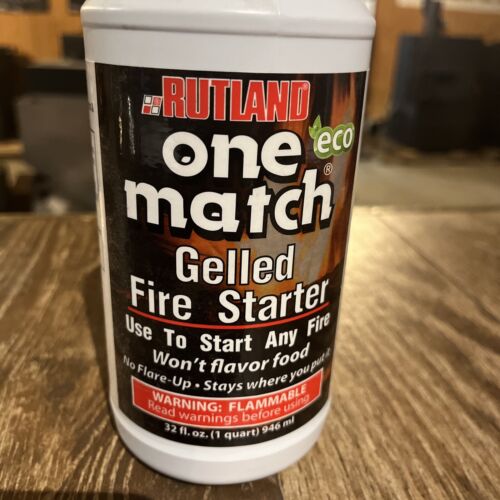 Rutland 49Q one match gelled fire starter 32oz wood wood pellets