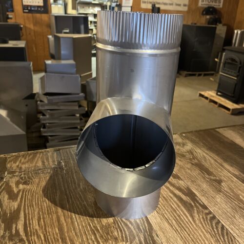 6” stainless steel stove pipe/chimney tee