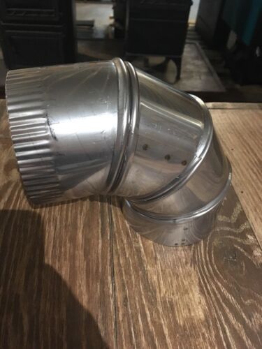 4” Stainless Steel 90° Elbow Coal Stove Direct Vent