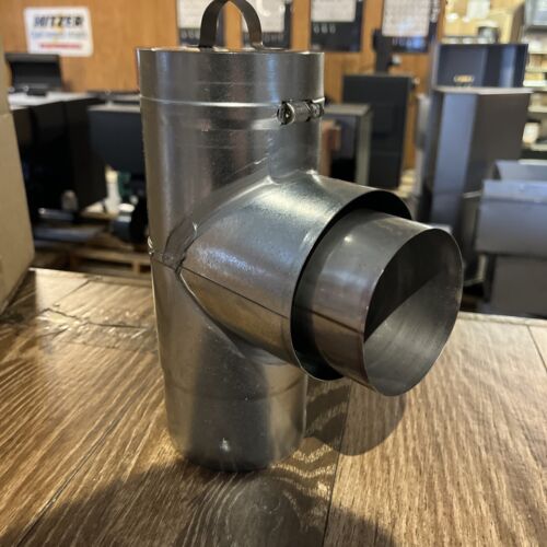 VP-SAT03 3” ventis pellet vent pipe, stove adapter tee w/ cap