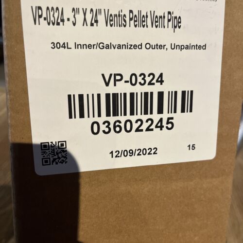 VP-0324 3”x24” ventis pellet vent pipe