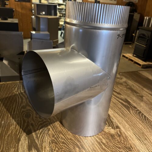 7” stainless steel stove pipe/chimney tee