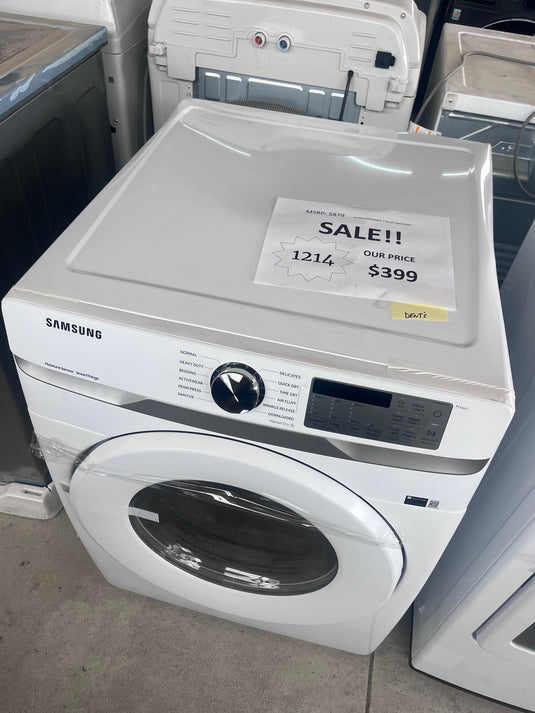 #1214- Samsung 7.5cuft GAS Dryer (White)