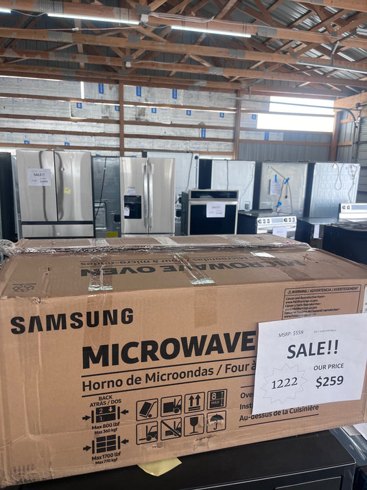 #1222- Samsung 1.1cuft Smart OTR Microwave