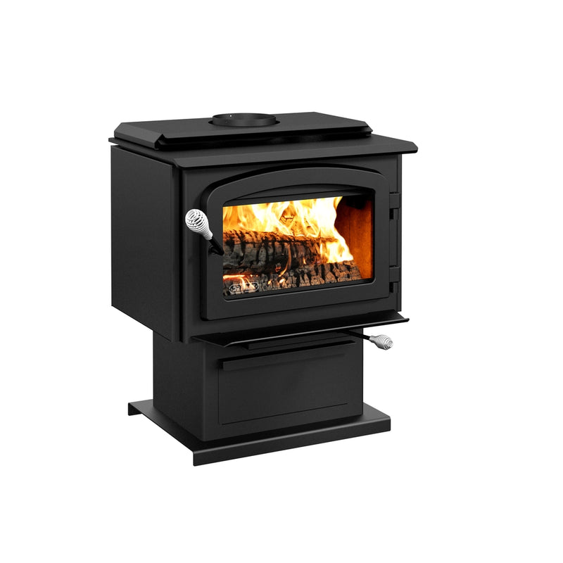 Load image into Gallery viewer, Drolet Escape 1500 Wood Stove w/ Pedestal 65,000BTU 30% Tax Credit

