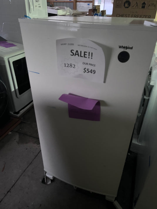 #1282- Whirlpool 15.7cuft Frost-Free Upright Freezer (White)