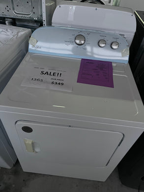 #1265- Whirlpool 7-cuft Electric Dryer (White) **BASIC!**