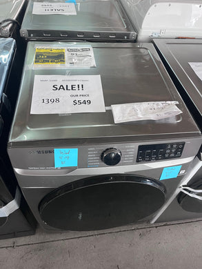 #1398- Samsung - 4.5 Cu. Ft. High-Efficiency Stackable Smart Front Load Washer with Steam and Super Speed Wash - Platinum