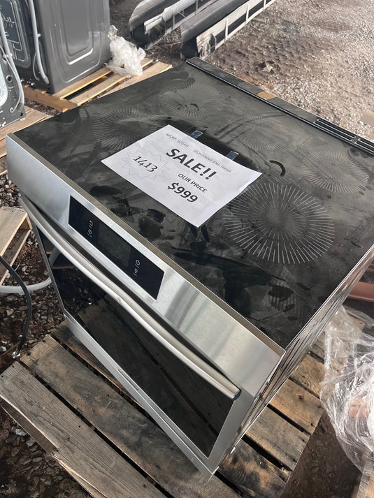 #1413- Frigidaire Gallery 30-in 5 Burners 6.2-cu ft Air Fry Convection Oven Slide-in Single Induction Range (Fingerprint Resistant Stainless Steel)
