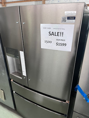 #1500- Frigidaire Gallery 36 in. 22 cu. ft. Counter-Depth 4-Door French Door Refrigerator in Smudge-Proof Stainless Steel