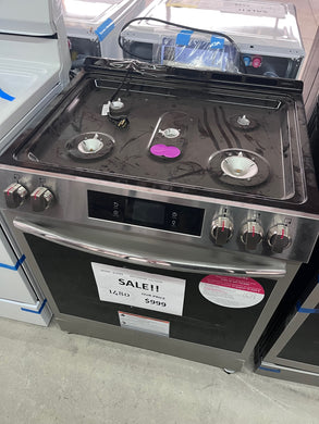 #1480- Frigidaire Gallery 30-in 5 burners 6-cu ft Air Fry Convection Oven Slide-In Natural Gas Range ( Fingerprint Resistant Stainless Steel )