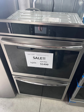 #1461- Frigidaire Gallery 30 inch Double Electric Wall Oven with Air Fry Self + Steam Cleaning ( Fingerprint Resistant Stainless Steel )