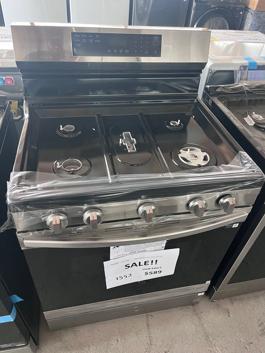 #1552- Samsung 6 cu. ft. Smart Wi-Fi Enabled Convection Gas Range with No Preheat AirFry in Stainless Steel