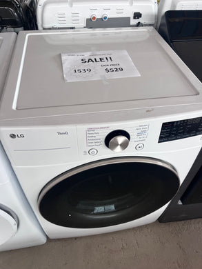 #1539- LG  7.4 Cu. Ft. Vented SMART Stackable Electric Dryer in White with TurboSteam and Sensor Dry Technology