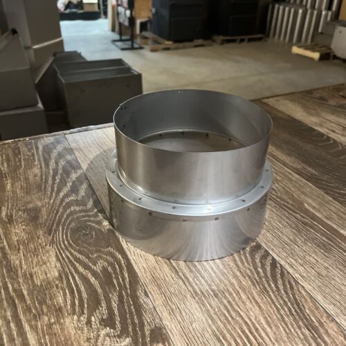 8” x 7” stainless steel stove pipe reducer/increaser