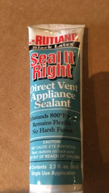Rutland Seal it right Direct vent Appliance Sealant 641C 800^ Black Latex