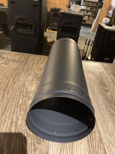 Load image into Gallery viewer, 6”x18” Ventis Black single wall stove pipe HEAVY DUTY!!
