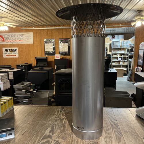 8” chimney cap stainless steel W/screen. 8-RCSA