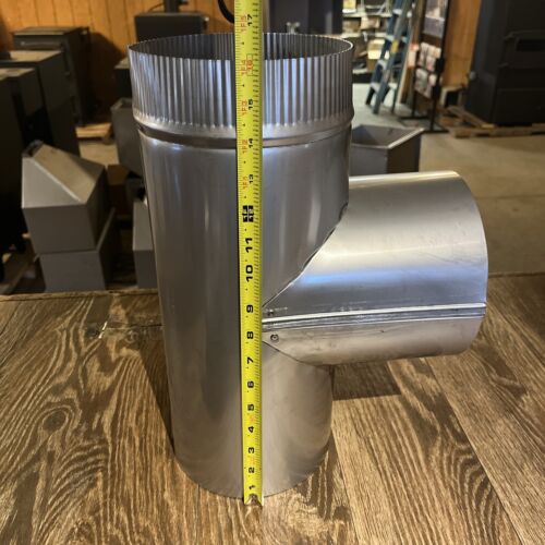 7” stainless steel stove pipe/chimney tee