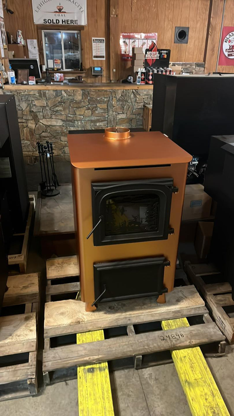 Load image into Gallery viewer, Keystoker 105,000BTU AutoFeed Coal Stove
